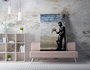 Wallity WY17 Banksy Lienzo Decorativo enmarcado 50 x 70 cm